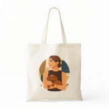 Moderne Hond Moeder Esthetiek Met Cute Puppy