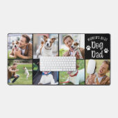 Moderne Hond Papa 7 Fotocollage Aangepaste kleur Bureaumat (Keyboard & Muis)