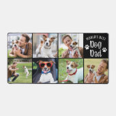 Moderne Hond Papa 7 Fotocollage Aangepaste kleur Bureaumat (Voorkant)