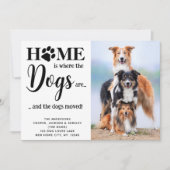 Moderne honden Custom Foto We hebben huisdier verh Aankondiging (Voorkant)