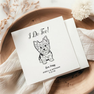 Moderne Honden Huwelijk Cocktail Servetten