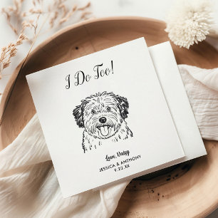 Moderne Honden Huwelijk Cocktail Servetten