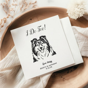 Moderne Honden Huwelijk Cocktail Servetten