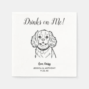 Moderne Honden Huwelijk Cocktail Servetten