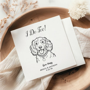 Moderne Honden Huwelijks Cocktail Servetten