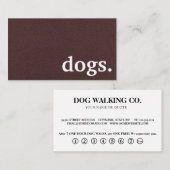 Moderne honden. loyaliteitskaartje visitekaartje (Voorkant / Achterkant)