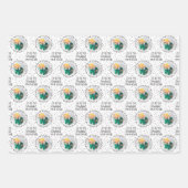 Moderne Hondenliefhebber drie kerstfeestdag Inpakpapier Vel (Voorkant)