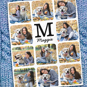 Moderne Hondenliefhebber voor persoonlijke foto's  Fleece Deken