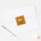 Moderne Honeybee Logo Donker Amber Sticker Set (Envelop)