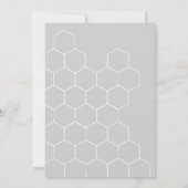 Moderne Honeycomb sparen de datum | Foto Save The Date (Achterkant)