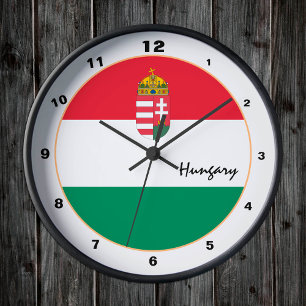Moderne Hongaarse vlag, Hongaarse trendy Home/desi Ronde Klok