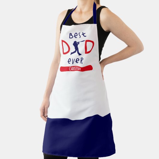 Moderne honkbal beste vader op vaderdag Mok Schort (Insitu)