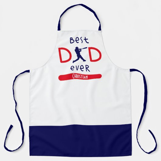 Moderne honkbal beste vader op vaderdag Mok Schort (Voorkant)