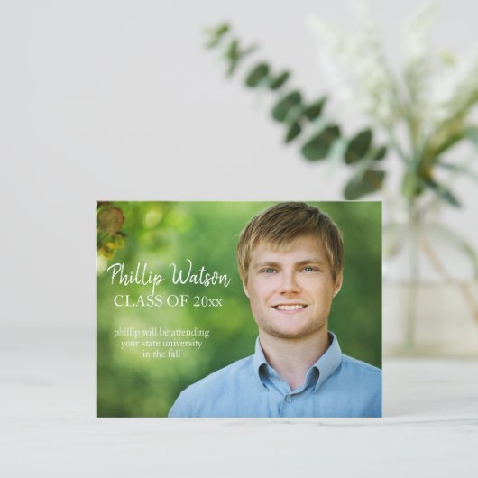 Moderne horizontale aankondiging Afstuderen (Staand voorkant)