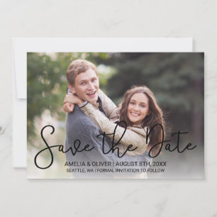 Moderne Horizontale Foto van het Manuscript sparen Save The Date