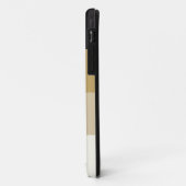 Moderne horizontale strepe zwarte en goudkleurento Case-Mate iPhone case (Achterkant/links)