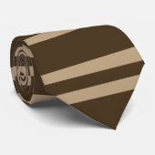Moderne horizontale strepes bruin beige stropdas (Opgerold)
