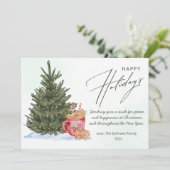 Moderne Hot Chocolate Flat Feestdagenkaart (Staand voorkant)