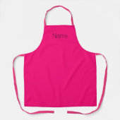 Moderne hotroze fuchsia aangepaste naam text chic schort (Voorkant)