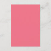 Moderne hotroze Fuchsia Retro Vibes Weddenschap Informatiekaartje (Achterkant)