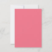 Moderne hotroze Fuchsia Retro Vibes Weddenschap RSVP Kaartje (Achterkant)