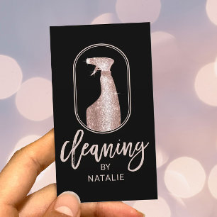 Moderne House Cleaning Logo Gold Typografie Visitekaartje
