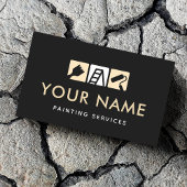 Moderne House Painting Services Brush Roller Ladde Visitekaartje