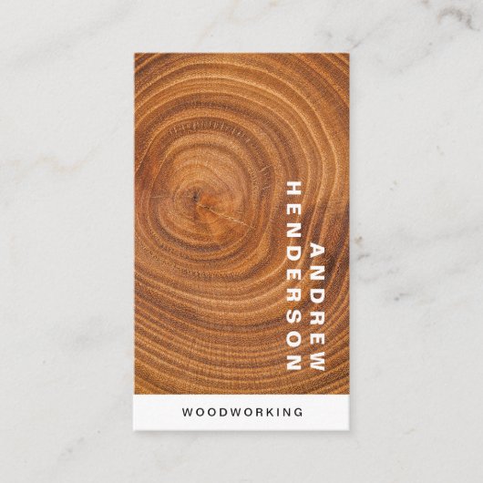 Moderne houtbewerker timmerbouw visitekaartje (Voorkant)