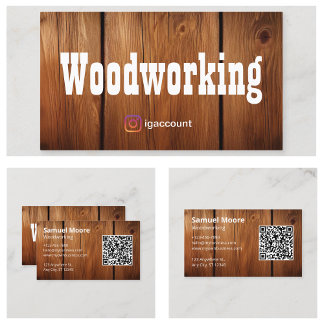 Moderne Houtbewerking Professionele Visitekaartje