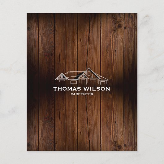 Moderne houten constructie Handyman timmerwerktuig Flyer (Achterkant)