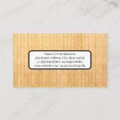 Moderne houten paneelpatroon visitekaartje (Achterkant)