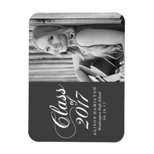 Moderne houtskool | AFSTUDEREN Magneet (Verticaal)