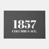 Moderne houtskool grijs en wit elegante deurmat (Voorkant)