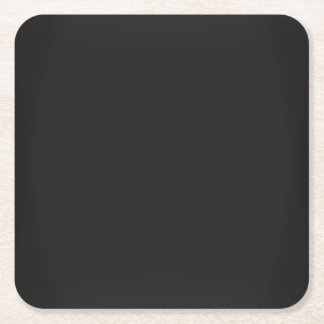 Moderne houtskool zwart  vierkante kartonnen onderzetter