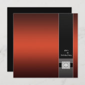 Moderne Huidige Rode Feestsjabloon Kaart (Voorkant / Achterkant)