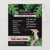 Moderne Huis Schoonmaak Dienst Botanisch Flyer (Voorkant)