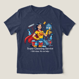 Moderne Huis Schoonmaak Dienst Huishoudelijke Hulp Tri-Blend Shirt