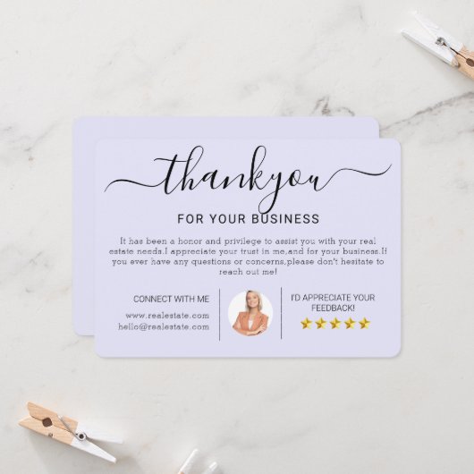 Moderne Huis Verwarming Bedankkaartjes voor Vastgo Kaart (Voorkant / Achterkant in situ)