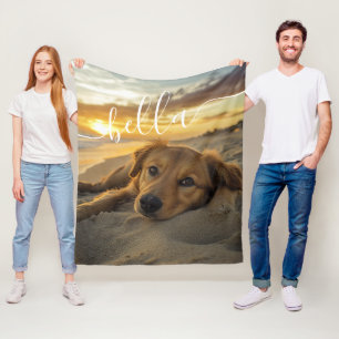 Moderne huisdier foto fleece deken