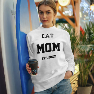 Moderne Huisdierkat Liefhebber Minimalist Cute Wit Trui