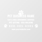 Moderne huisdierverzorging auto raamsticker (Vel)