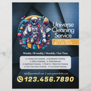 Moderne huishoudelijke schoonmaakdienst Huishoudel Flyer