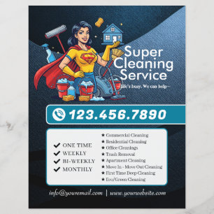 Moderne huishoudelijke schoonmaakdienst Huishoudel Flyer