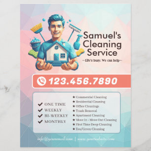 Moderne huishoudelijke schoonmaakdienst Huishoudel Flyer
