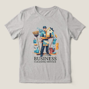 Moderne huishoudelijke schoonmaakdienst Huishoudel Tri-Blend Shirt