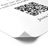 Moderne hulp ons vangen van de liefde QR code teke Poster (Hoek)