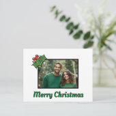 Moderne hulstblad bessen Kerst sjabloon (Staand voorkant)