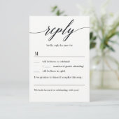 Moderne Huwelijksaanmelding Zonder Menu Opties Kaart (Staand voorkant)