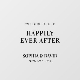 Moderne huwelijksbegroetings-spiegel sticker tekst