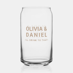 Moderne huwelijksbekers blikvorm glas